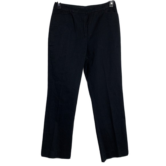 ESCADA VTG Designer Sport Pants Black Casual Silk Cotton Wide Leg Womens 38 XL - Picture 2 of 16